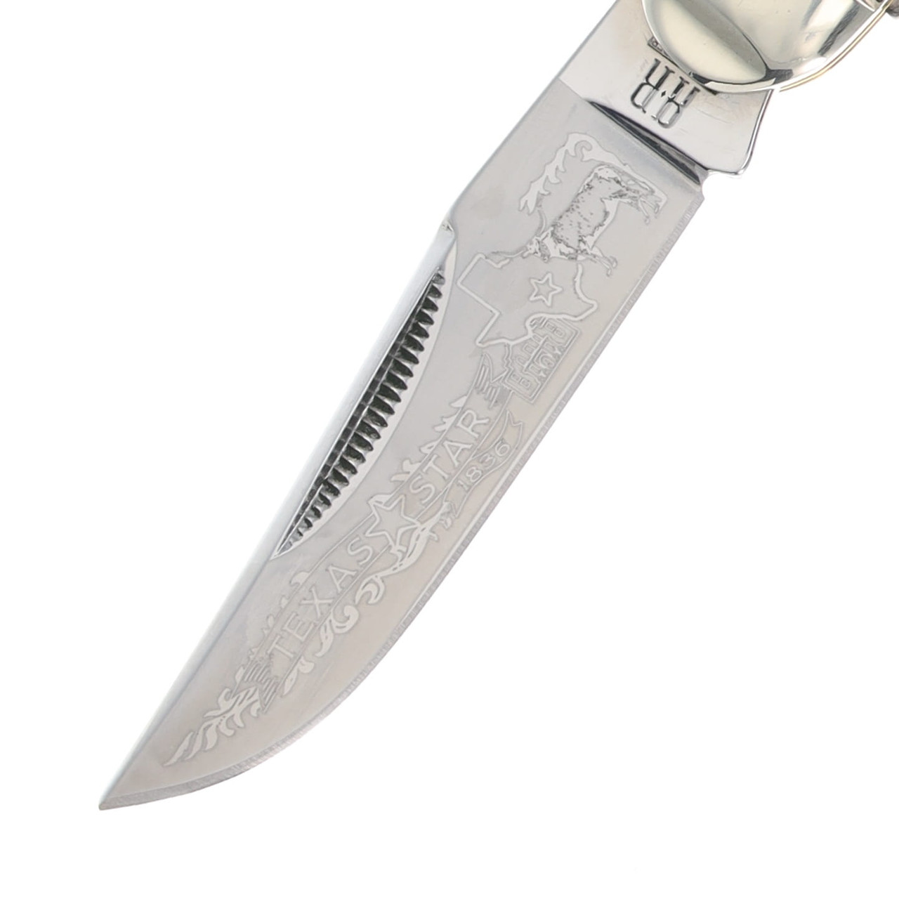 Rough Ryder Texas Star Sowbelly Trapper Folding Knife RR2501