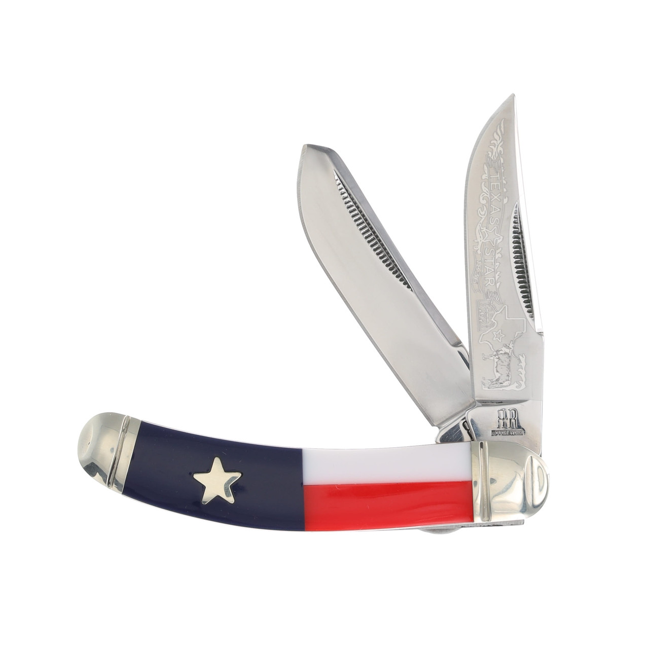 Rough Ryder Texas Star Sowbelly Trapper Folding Knife RR2501