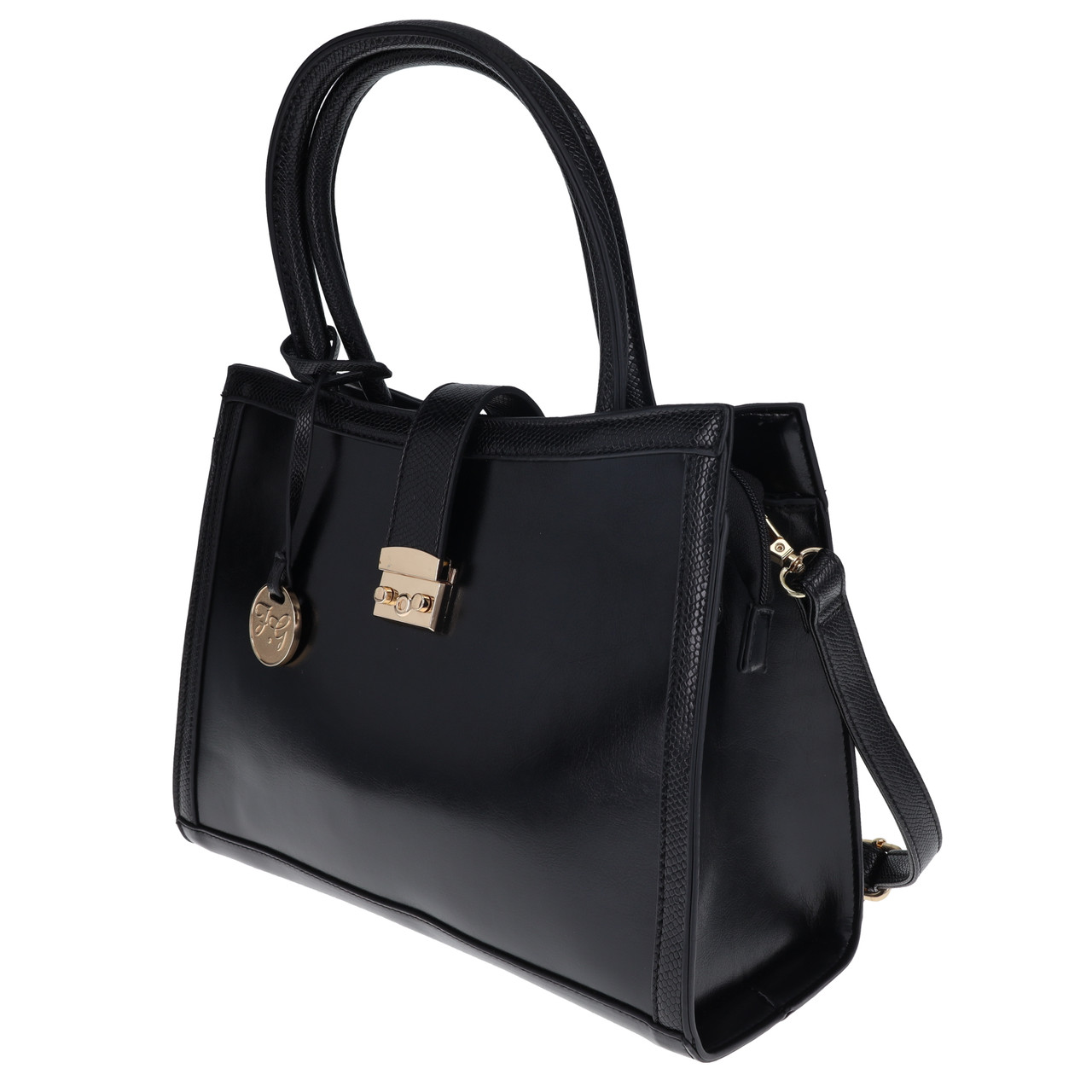 Fabigun Concealed Carry Purse Black Snake Print