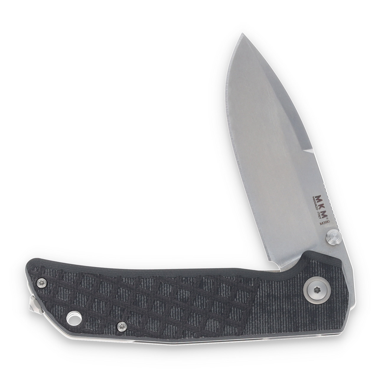 MKM Knives Maximo Folding Knife Black Canvas Micarta 3.23in Drop