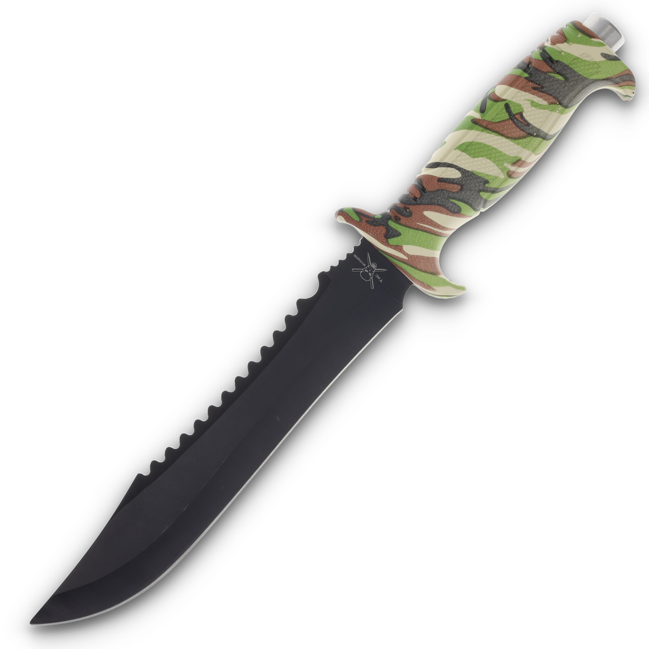 Frost Jungle Fever Bowie VI Black Sawback Clip Point/Camo FR429CA
