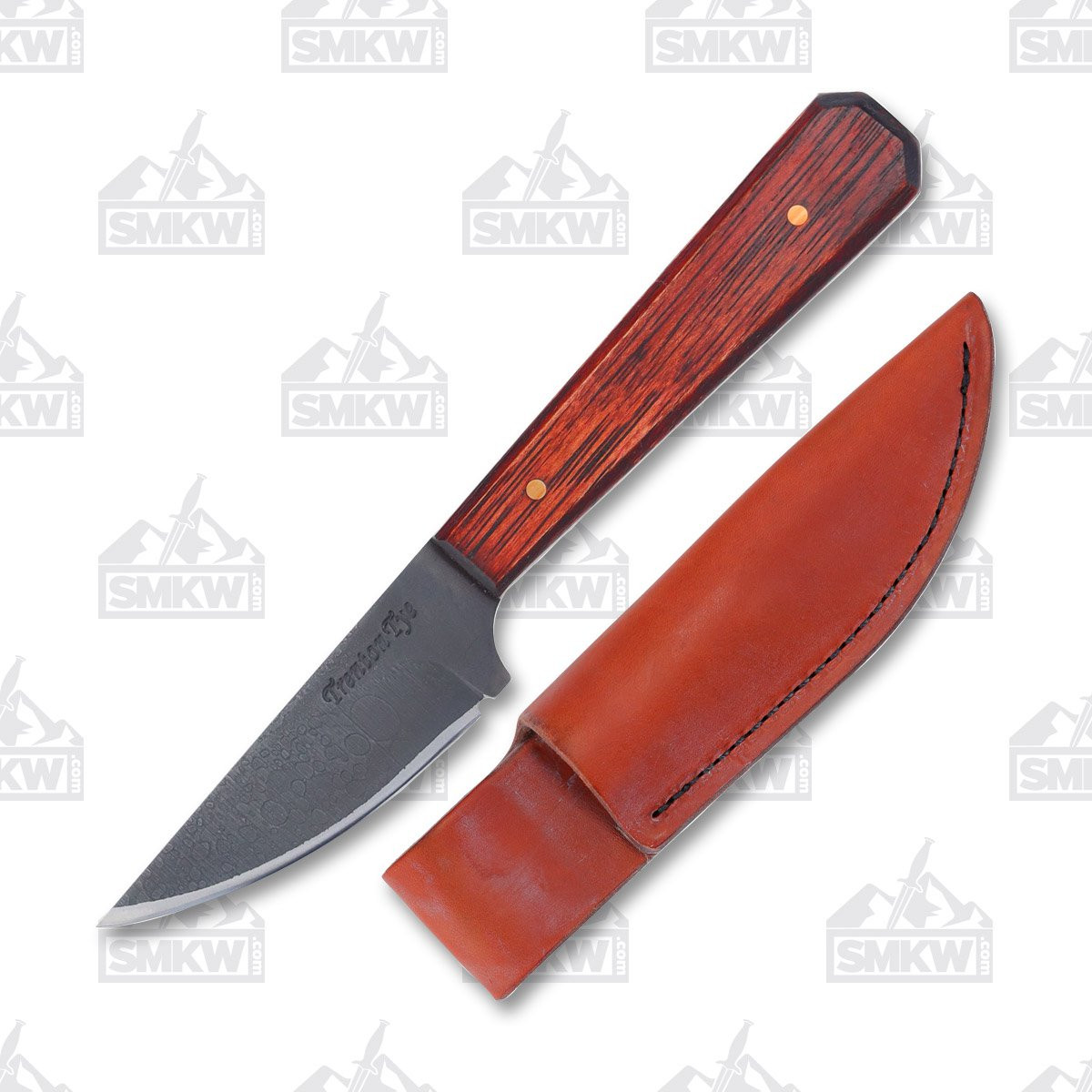 Purgatory Ironworks Trenton Tye Fixed Blade Knife Custom Coffin Handle Model 1 TTCH1