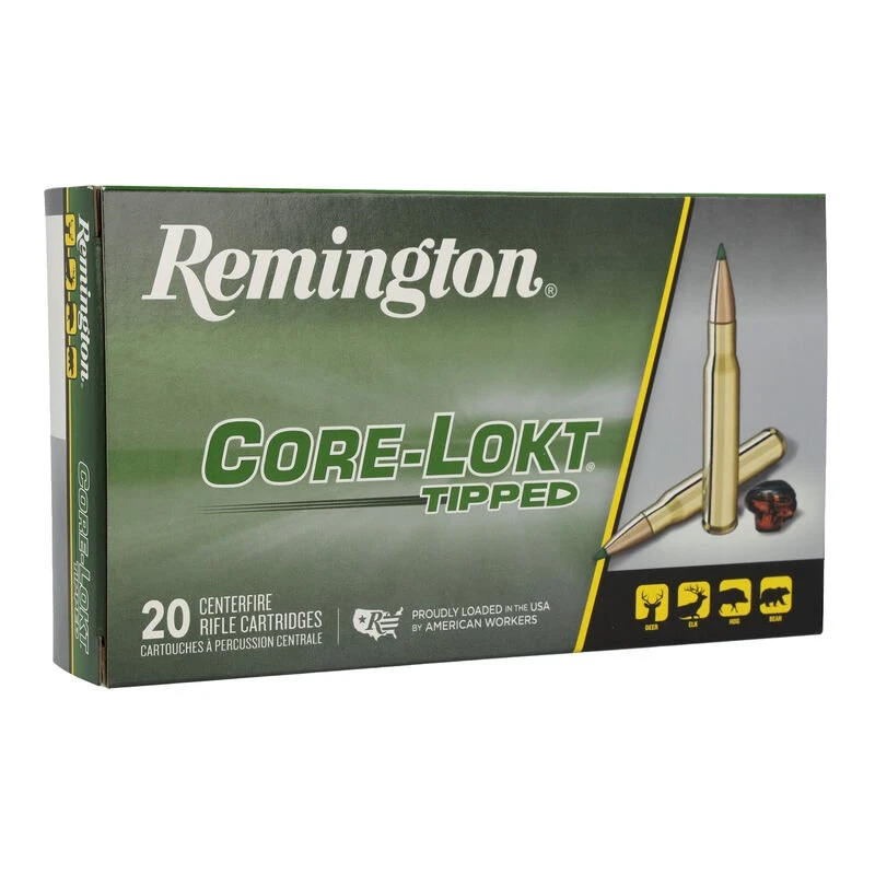 Remington Core-Lokt Ammo 30-06 Springfield 180 Grain Core-Lokt Tipped 20 Rounds RT3006C