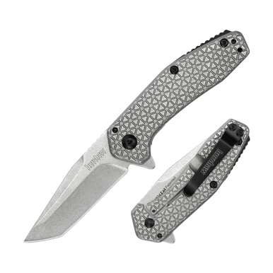 Kershaw Cathode 1324 Assisted Folding Knife 2.25in Stonewashed Tanto Blade