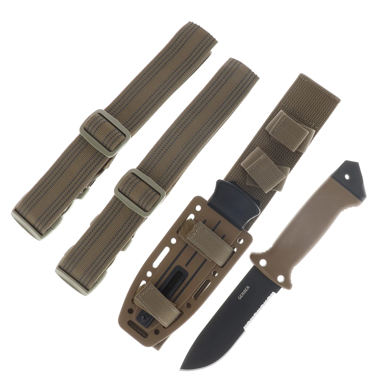 Gerber LMF II Infantry Fixed Blade Knife - Coyote Brown - Part Serrated G1463