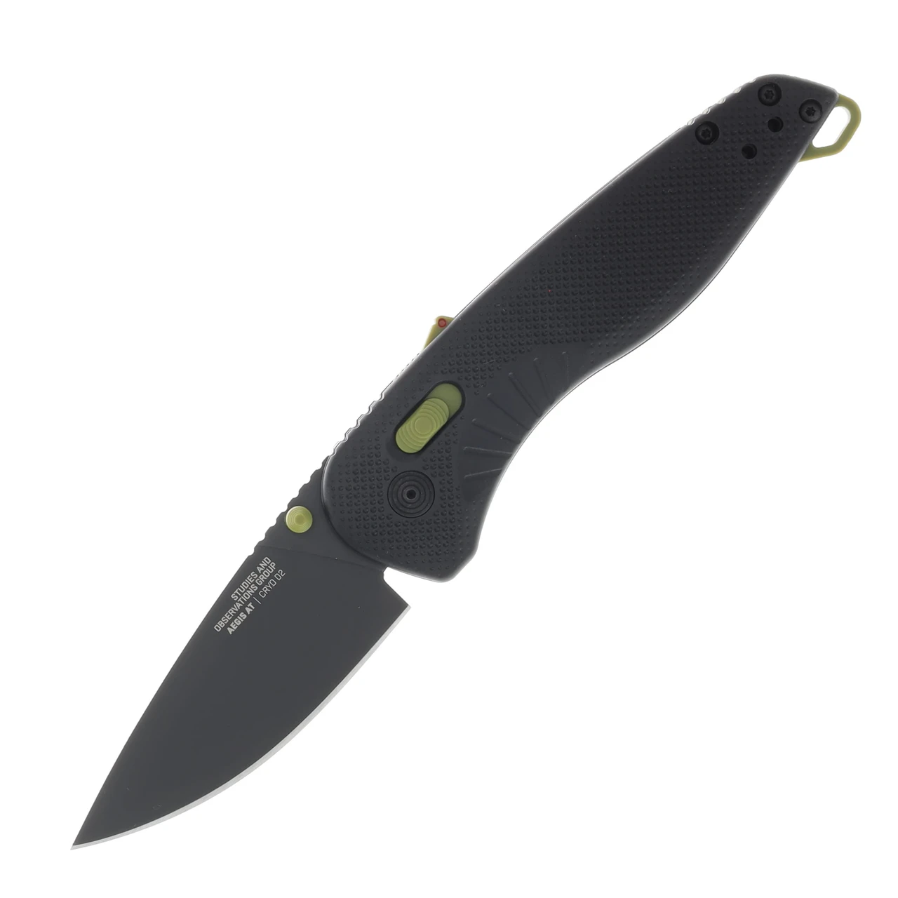 SOG Knives Aegis AT Folding Knife Black and Moss 3.13in Drop Point Blade
