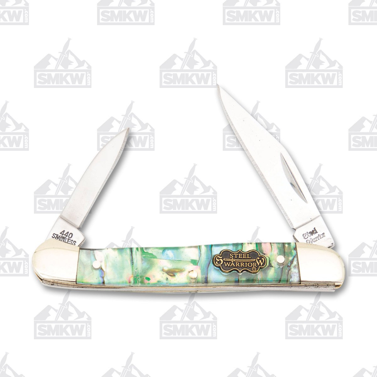 Frost Steel Warrior Copperhead Folding Knife Abalone Handle FRSW216AB