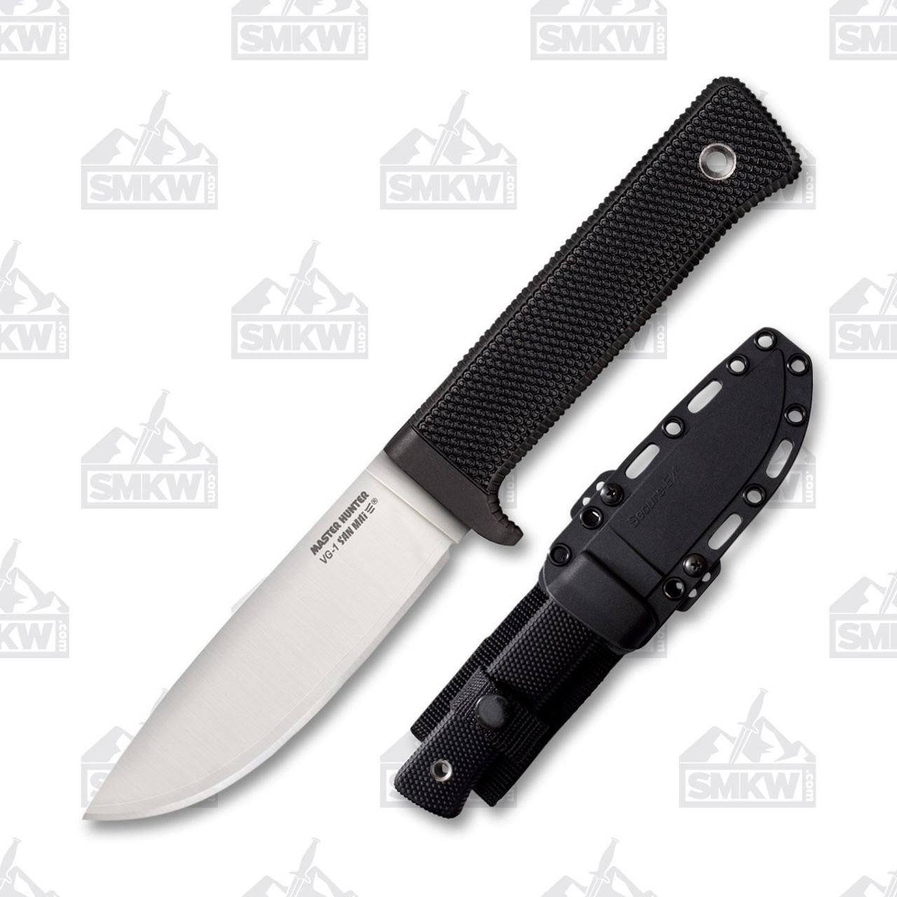 Cold Steel Master Hunter Fixed Blade Knife 4.5in Plain Satin Drop Point -  Smoky Mountain Knife Works