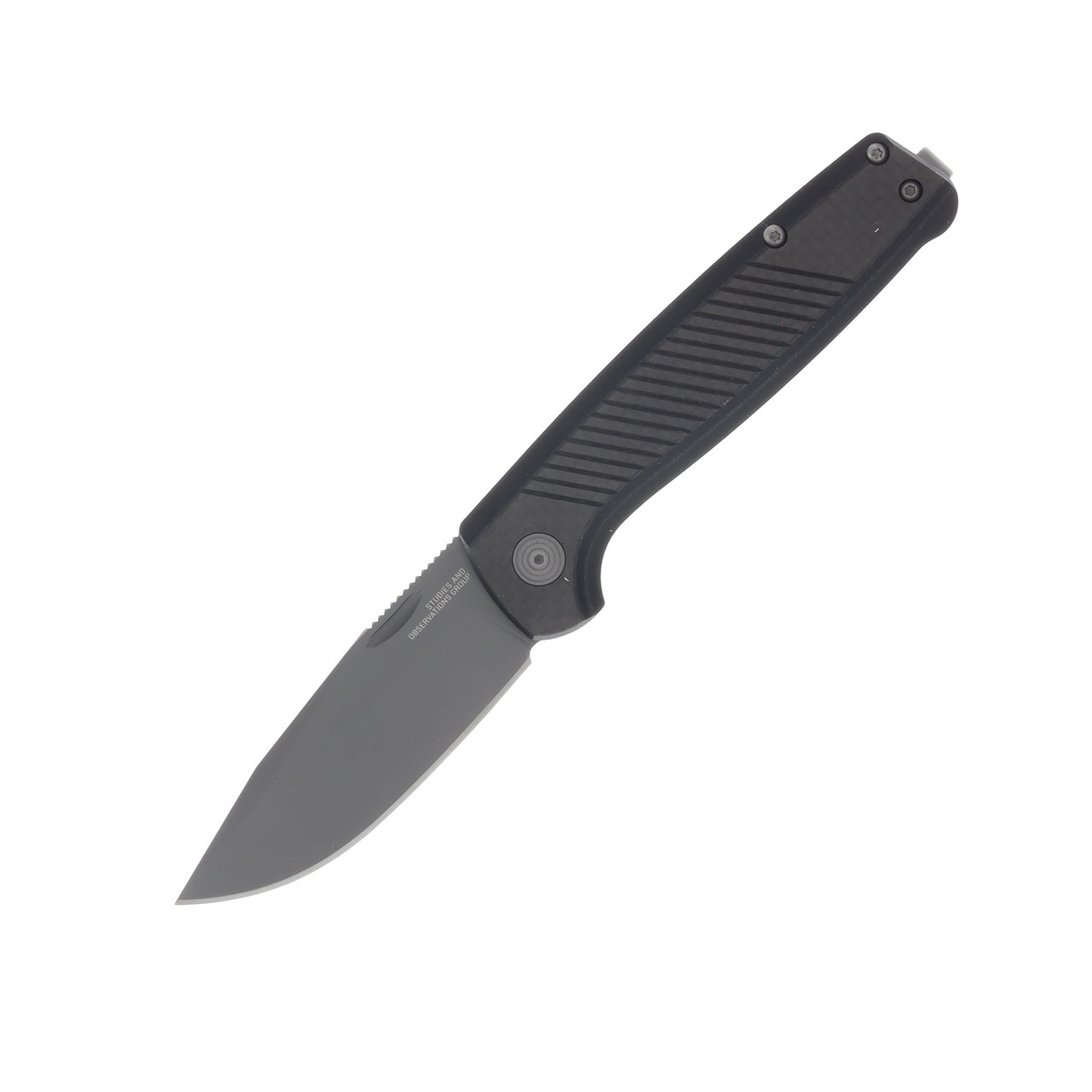 SOG Knives Terminus Sj Lte Carbon Graphite 2.9in Gray TiNi Clip Point Blade
