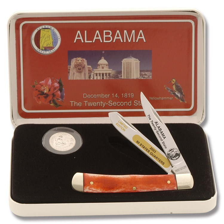 Frost Cutlery Alabama State Quarter & Trapper Collector Set FR312AL