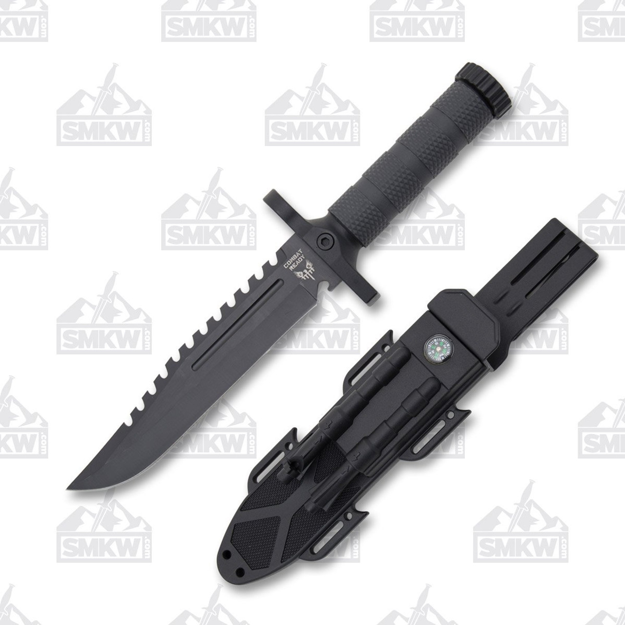 Renegade Tactical Strike Force Survival Fixed Blade Knife - Bead Blast  Plain - Grindworx