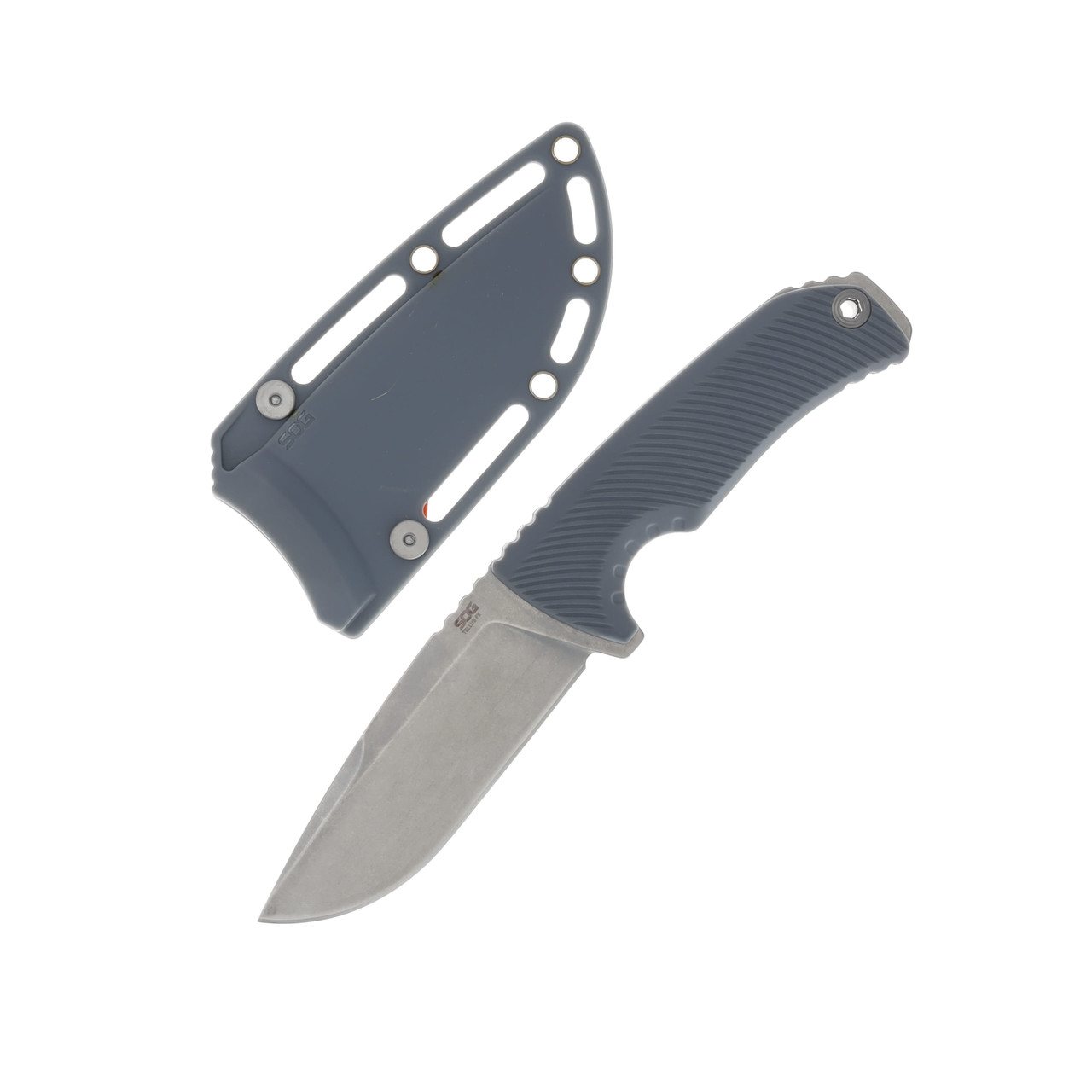 SOG Tellus Fx Wolf Gray Fixed Blade Knife 4.2in Stonewash Clip