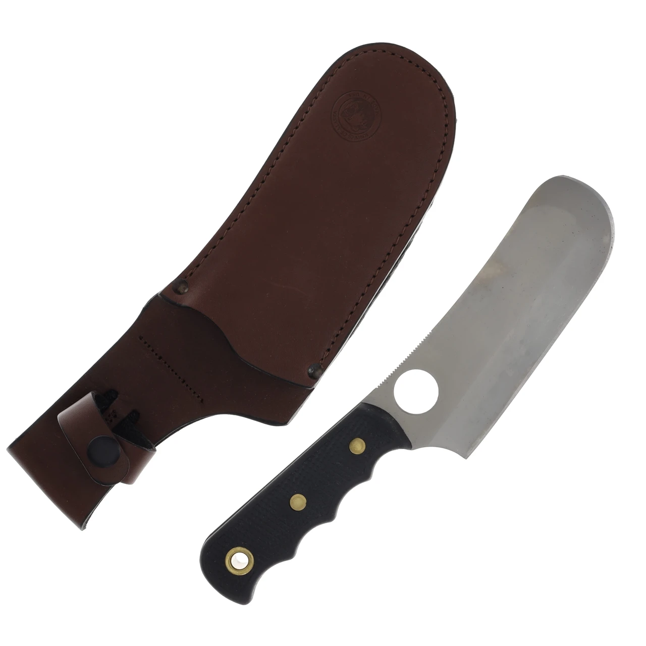 Knives of Alaska Brown Bear Fixed Blade SureGrip 6in Plain Cleaver KOA00001FG