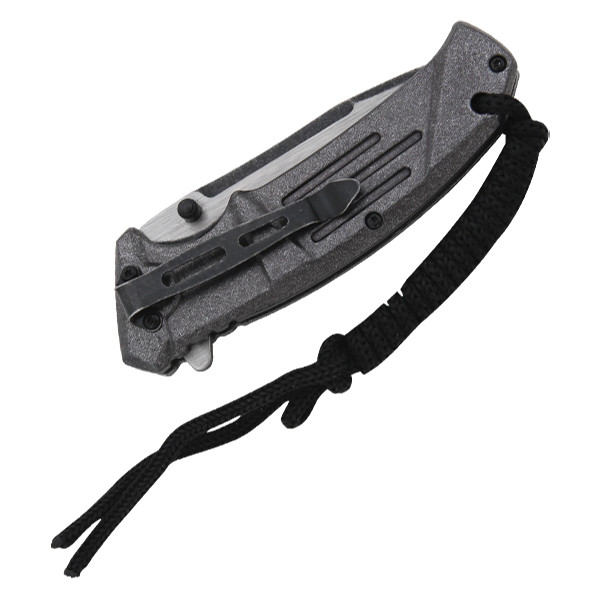 Rough Ryder Storm Folding Knife 3.62in Plain Dual Black and Satin