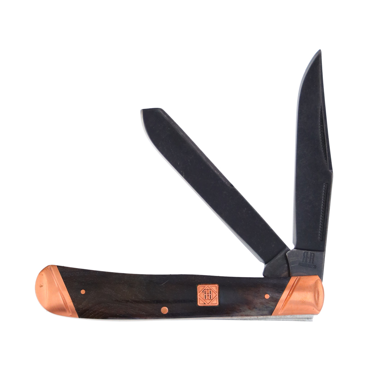 Rough Ryder Copper Black Smooth Bone Trapper RR1584 - Smoky