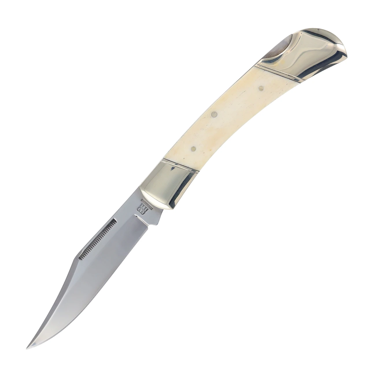 Rough Ryder Large Lockback Folding Knife White Smooth Bone RR067