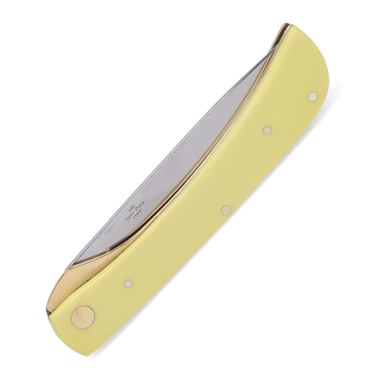Rough Ryder Large Yellow Synthetic Work Knife RR817 - Smoky