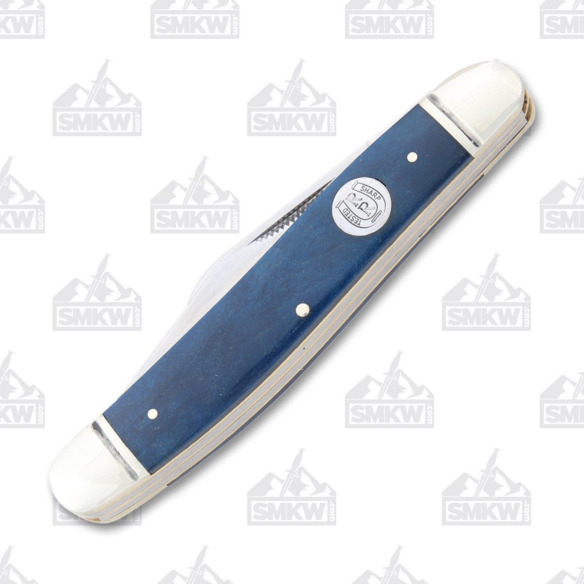 Rough Ryder Blue Smooth Bone Stockman Folding Knife