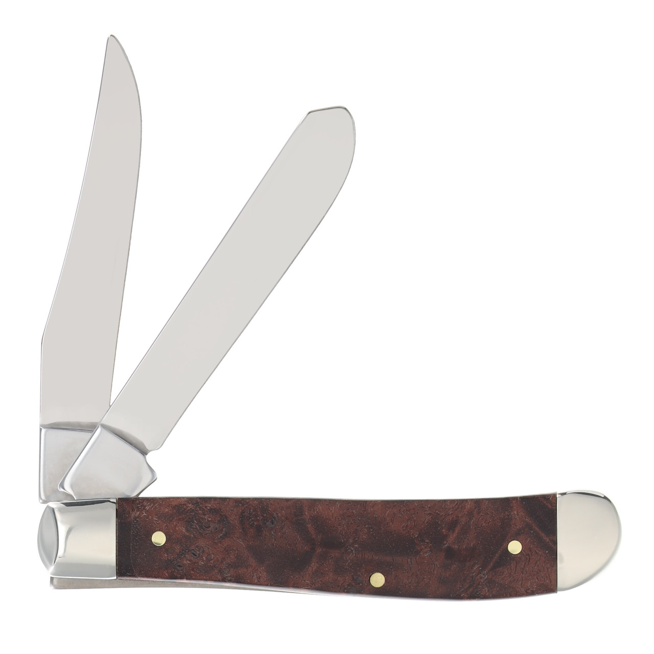 Case®  Smooth Brown Maple Burl Wood Slimline Trapper Knife –