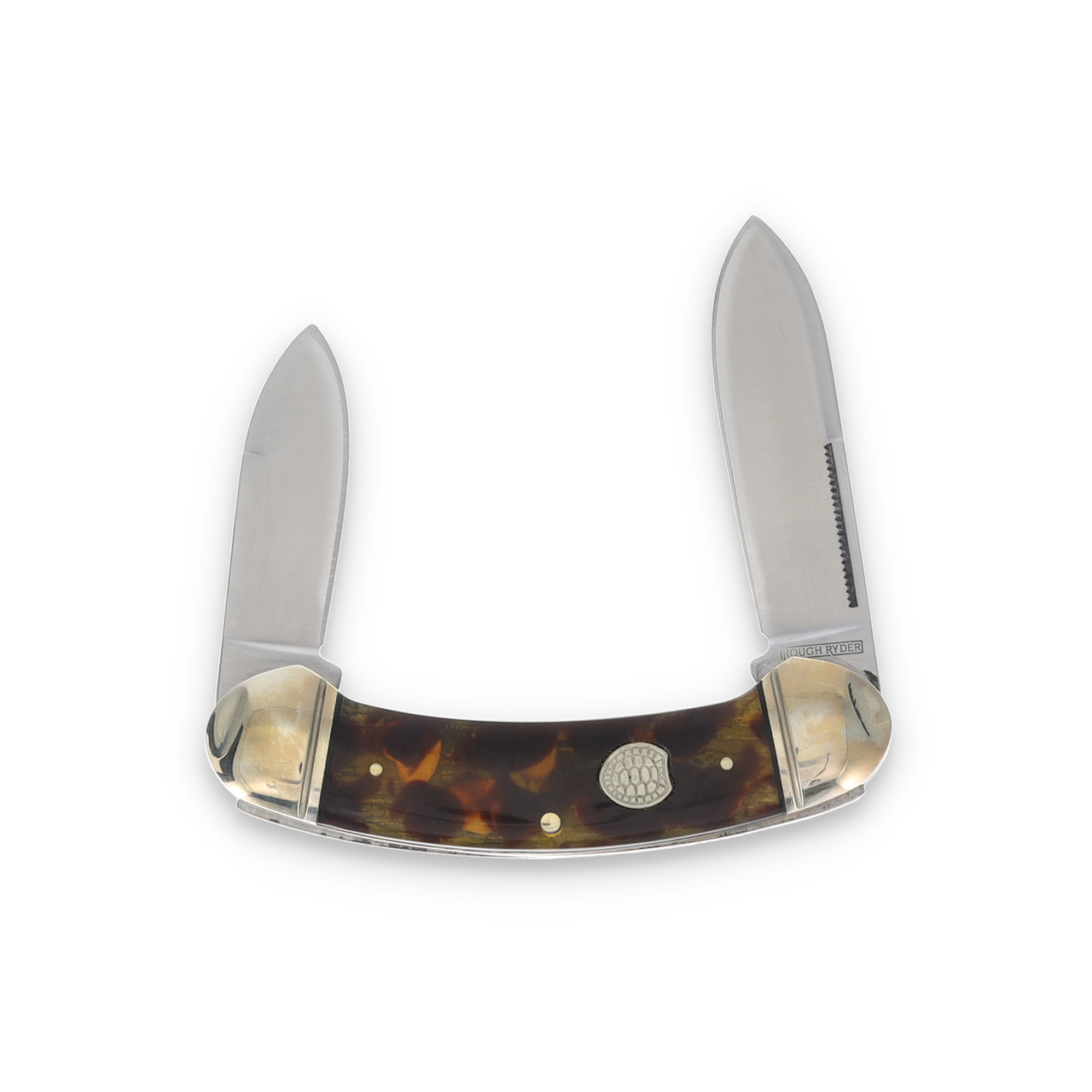 Rough Ryder Imitation Tortoise Shell Canoe Folding Knife RR2443