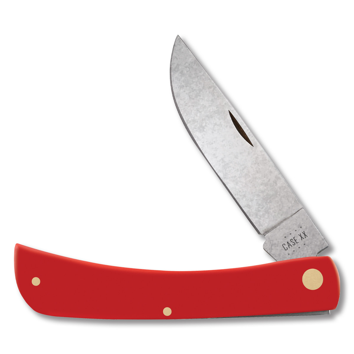 Case XX Sod Buster Jr Carbon Steel American Workman Smooth Red Synthetic