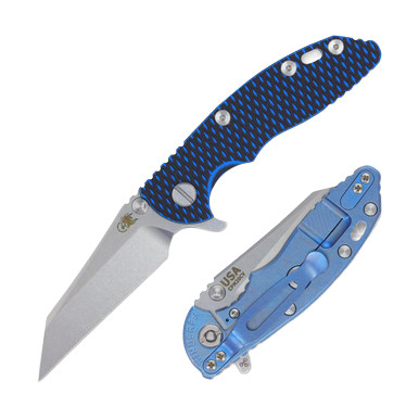 Hinderer XM-18 3.0" Wharncliffe SW Blue/Black G-10