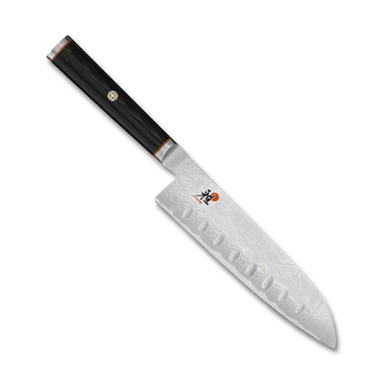 Miyabi Kaizen Santoku Knife with 5.5" VG-10 64-layer Damascus Hollow Edge Blade Model 34194-153 1019935