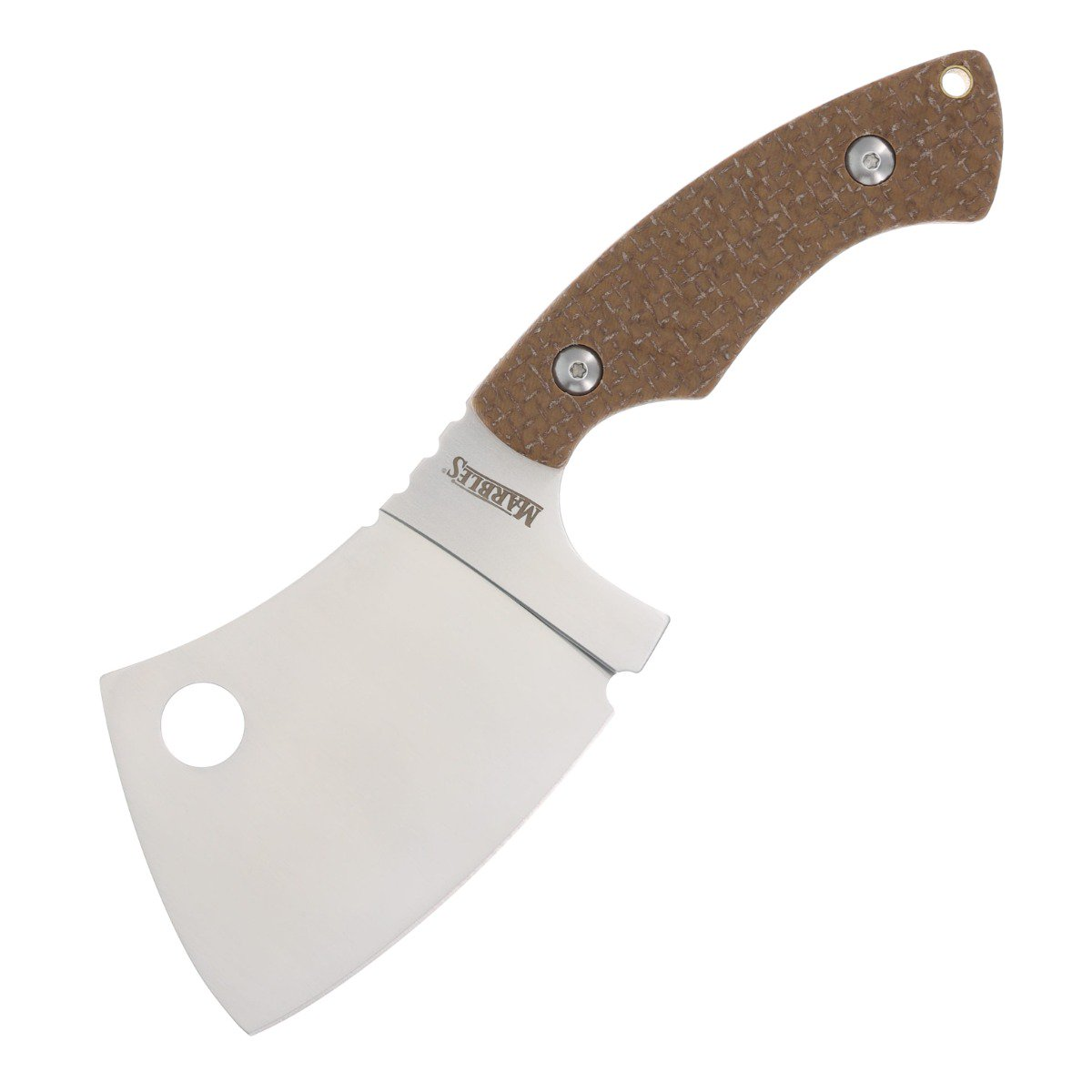 Marbles Chopper Brown Micarta 3.5in D2 Tool Steel Fixed Blade