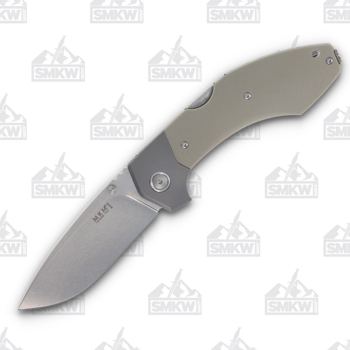 MKM Knives Rumici Hero Lockback Folding Knife Tan G10 3.75in Drop Point