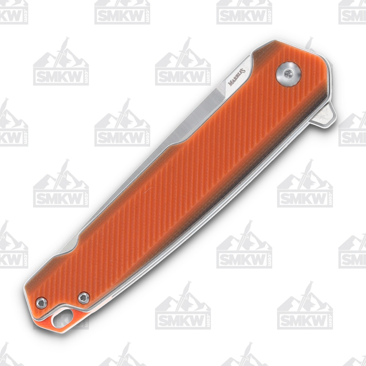 Glow Rhino Fermi Linerlock Folding Knife (Orange Thumb Stud) - Smoky  Mountain Knife Works