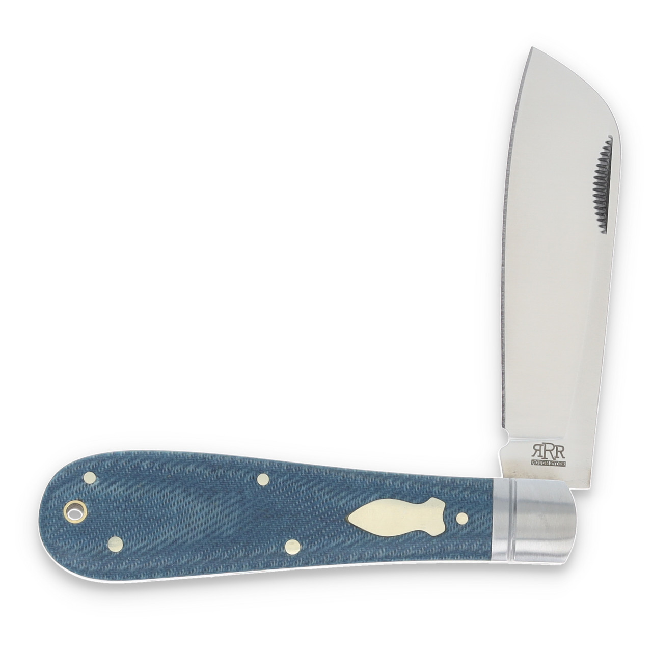 Rough Ryder Reserve Patriarch Folding Knife Blue Denim Micarta