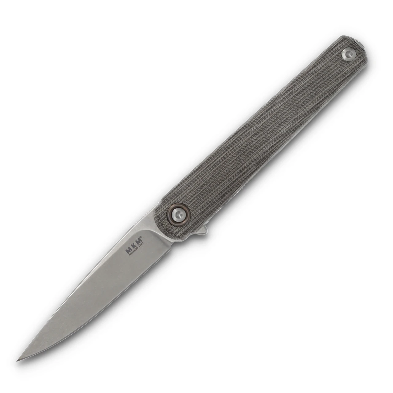 MKM Knives Flame Light Folding Knife Green Canvas 2.83in SW Drop-Point