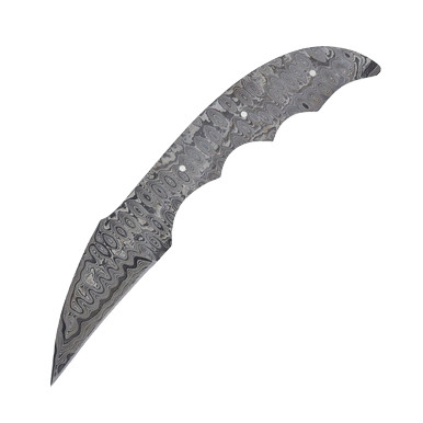 3in Wharncliffe Damascus Full Tang Blade Blank