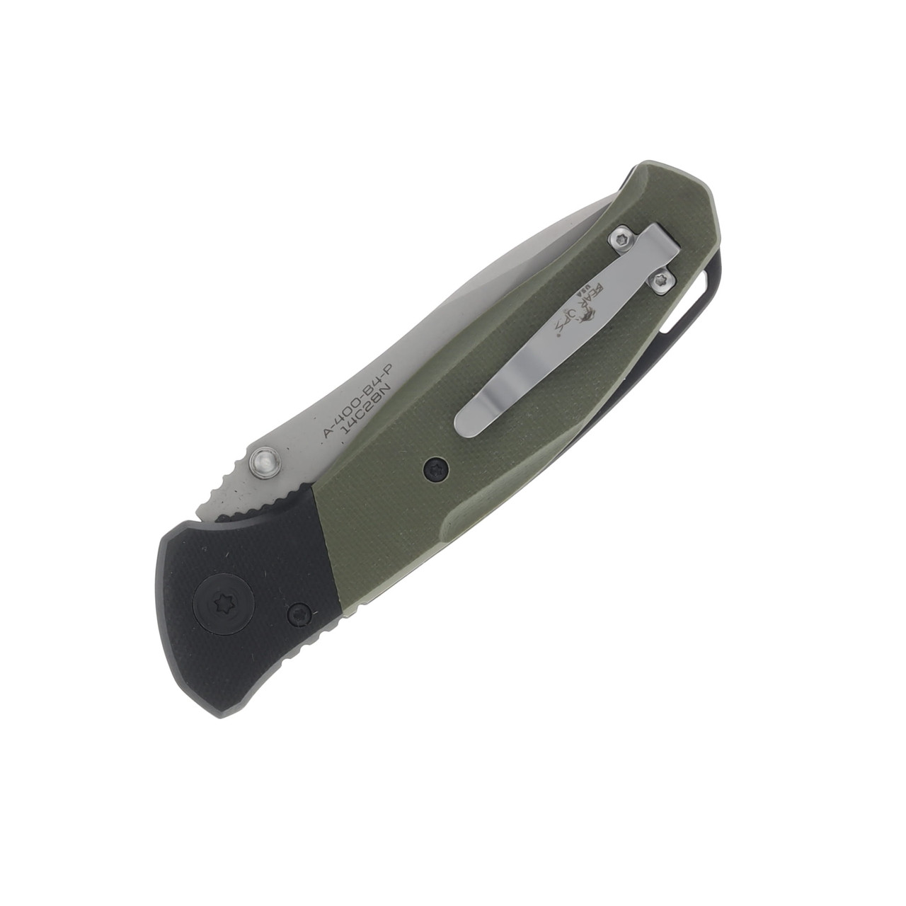 Bear & Son Bear Swipe IV OD Green –3.25in Plain Bead Blast