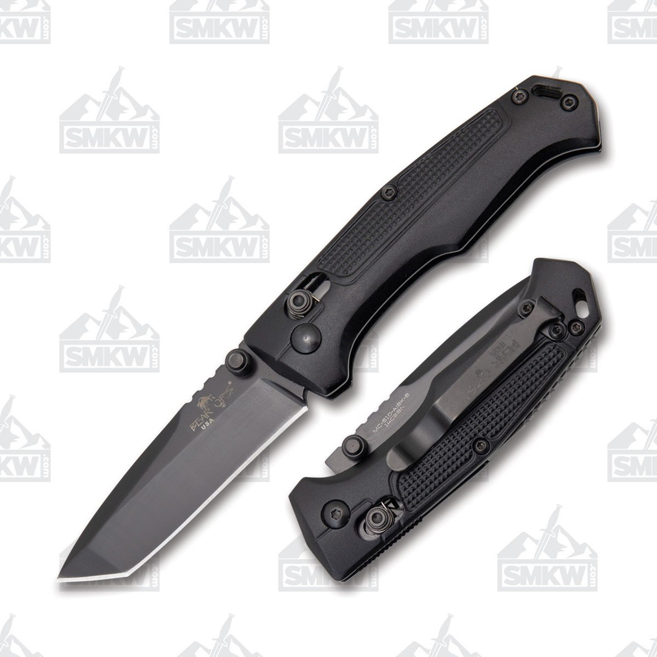 Bear & Son Bear Ops Rancor IV Folding Knife Black Tanto - Smoky