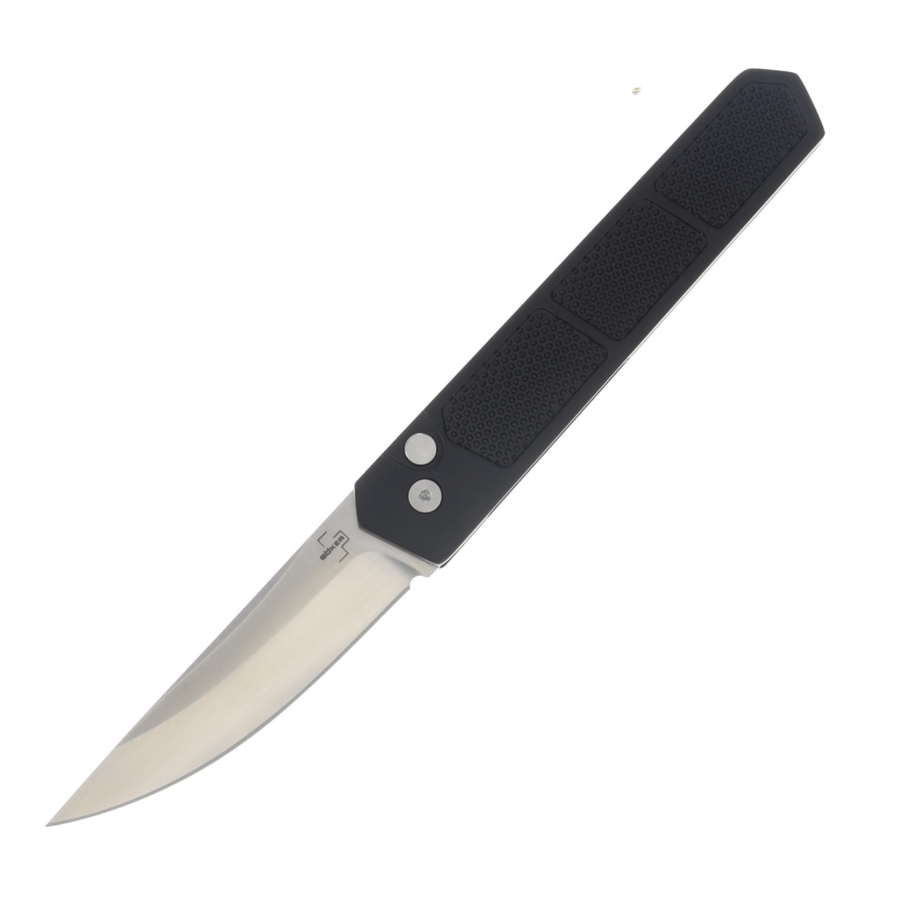 Boker Plus Kwaiken Grip Automatic Knife Black 3.35in Satin Plain Edge AUBKBO473