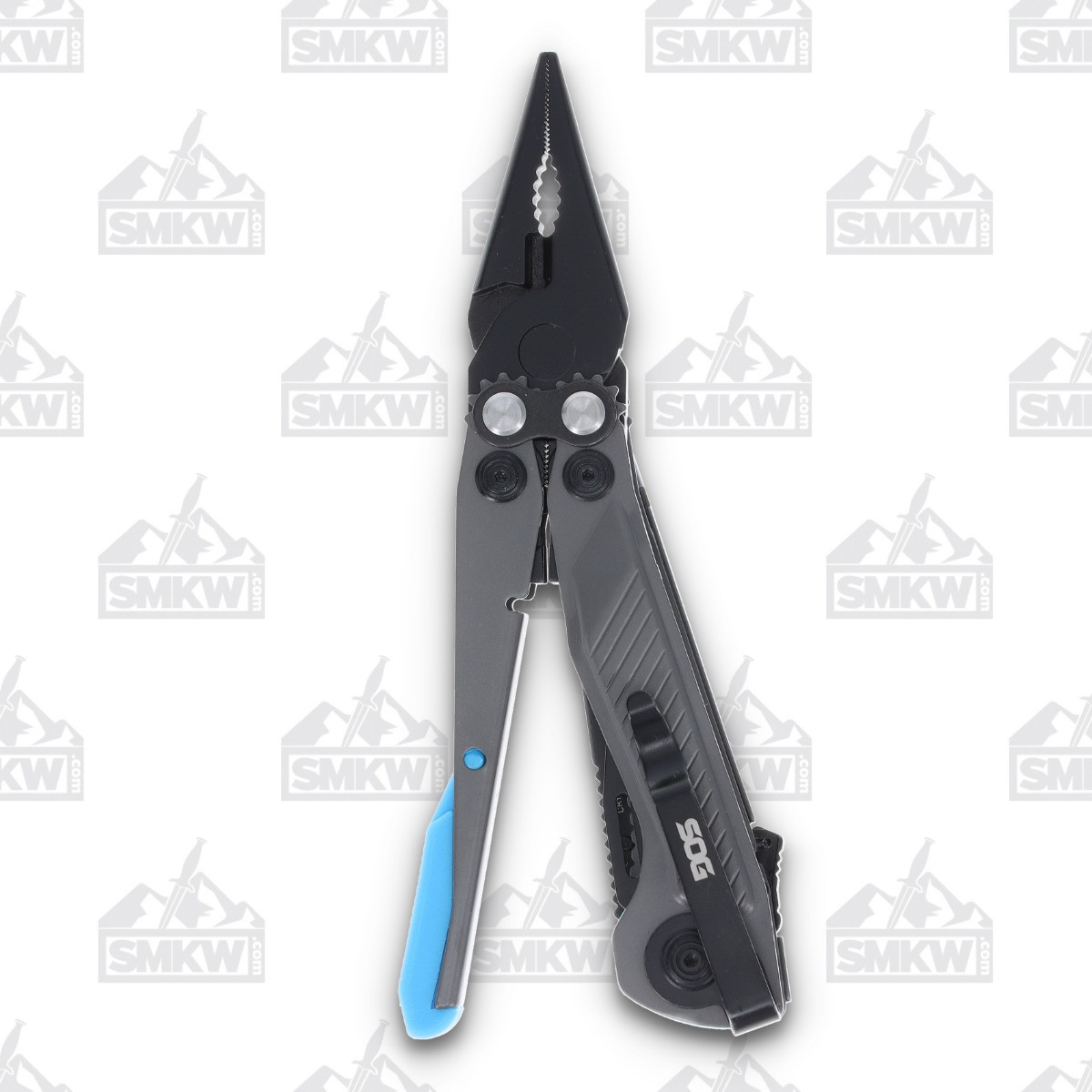 SOG Flash MT Urban Gray and Cyan Multitool 7 Tools 2.4in Black