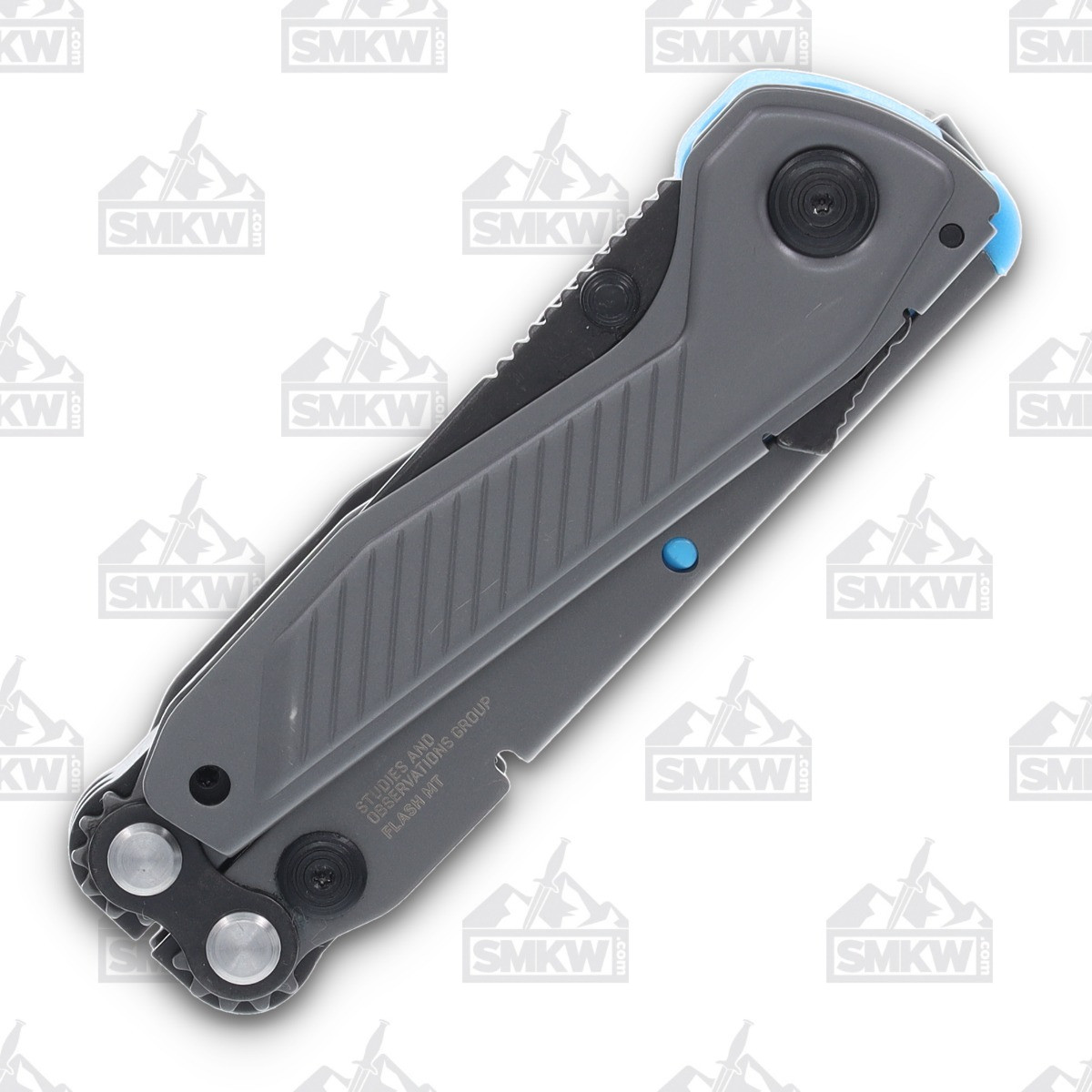 SOG Flash MT Urban Gray and Cyan Multitool 7 Tools 2.4in Black