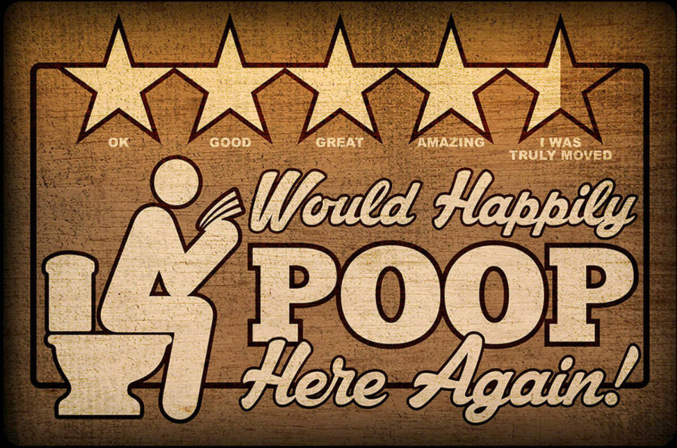 Poop Here Again Funny Metal Sign - Vintage Bathroom Wall Decor SG7034