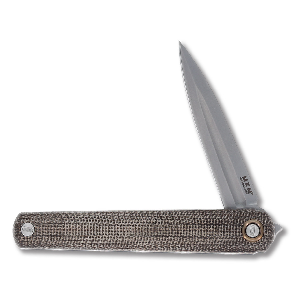 MKM Flame Folding Knife Green Micarta Handle 2.83in Dagger