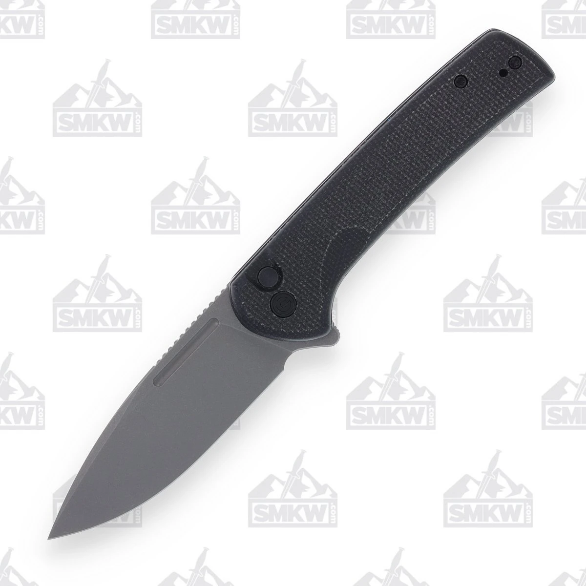 CIVIVI Conspirator 3.48 Inch Plain Gray Stonewash Drop Point Front Open 1