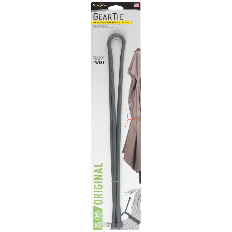 Nite Ize 32" Gear Tie Reusable Rubber Twist Ties - 2 Pack NIGT32012R3