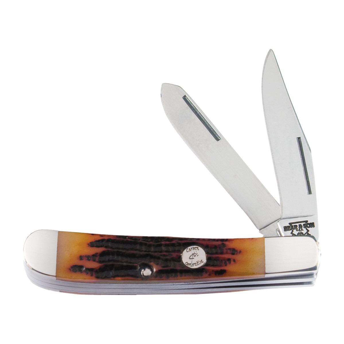 Bear & Son Little Trapper Folding Knife Red Stag Bone BRCRSB545