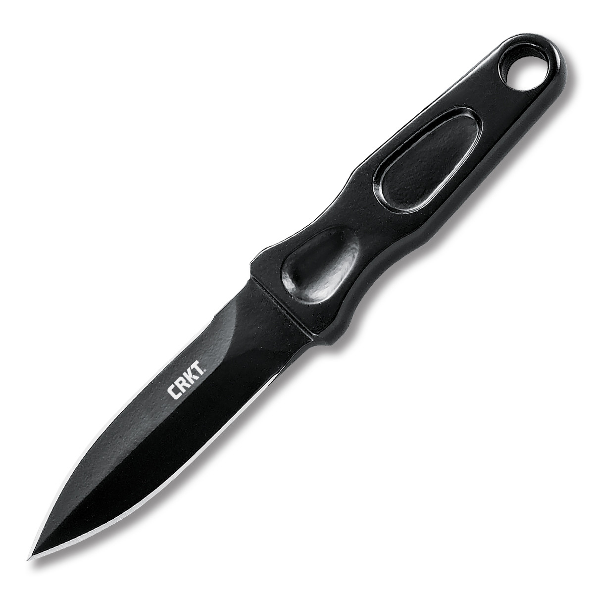 CRKT Sting Fixed Blade Knife 3.32 Inch Plain Black Dagger
