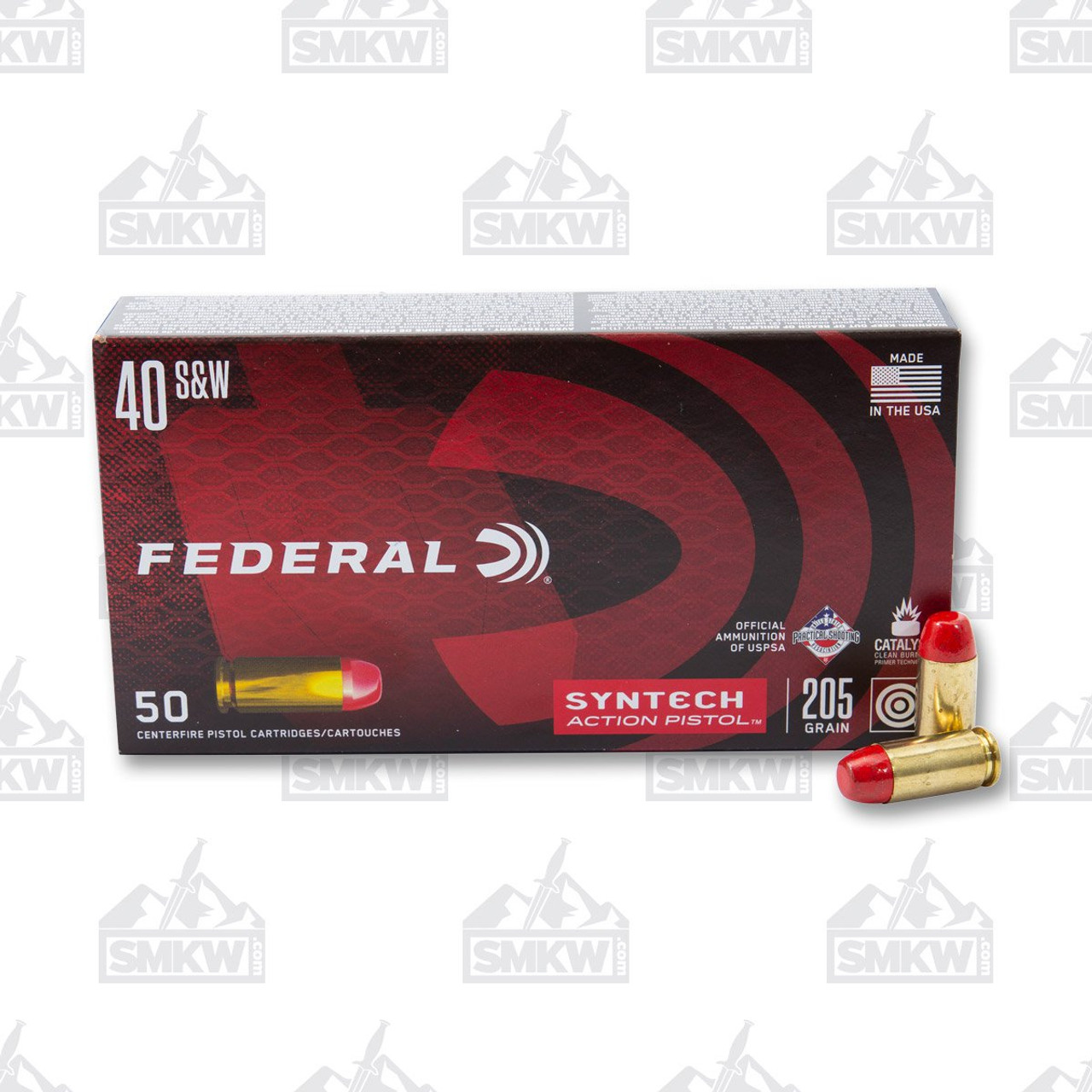 Federal Syntech Action Pistol 40 S&W Ammunition 205 Grain TSJ 50 