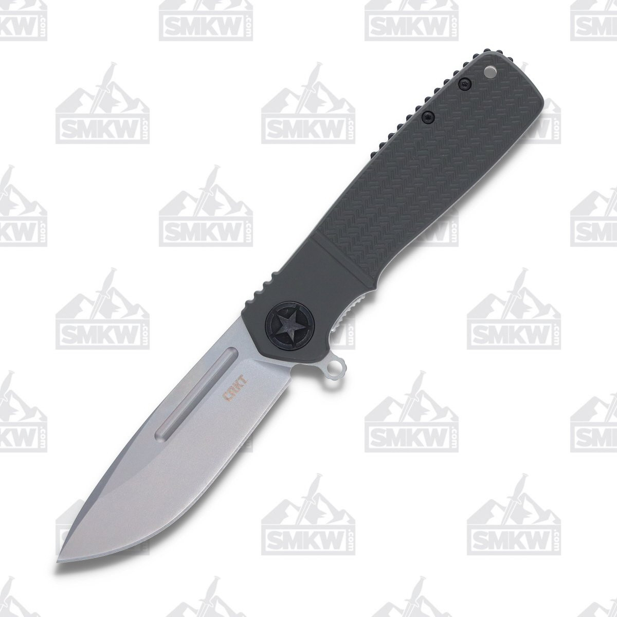 CRKT Homefront Folding Knife 3.56 Inch Plain Bead Blasted Drop Point Open