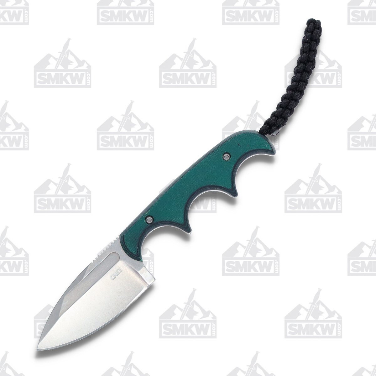 CRKT Minimalist Fixed Blade Green Black 2.15in Plain SW Spear Point