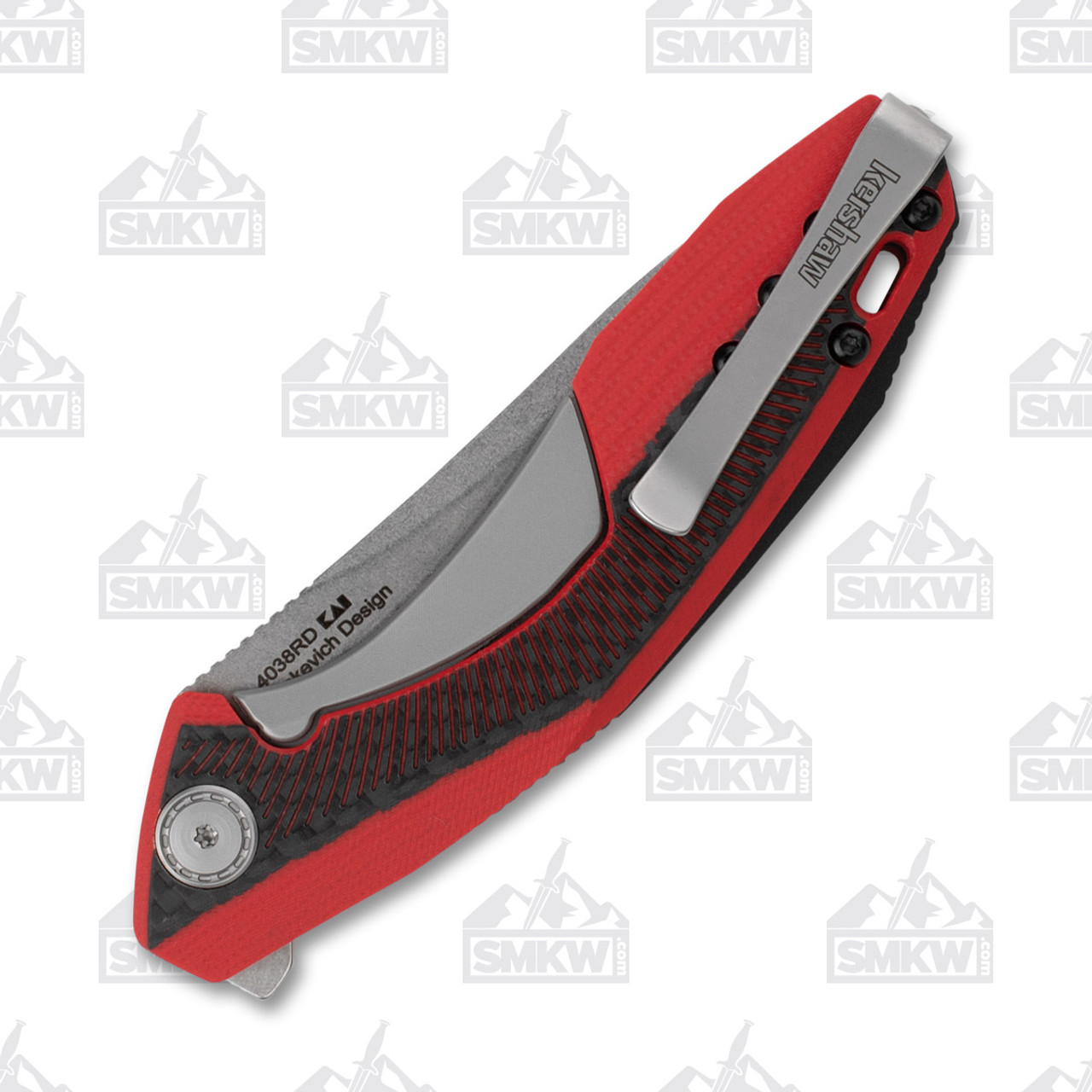 Kershaw Tumbler Folding Knife Red SMKW Exclusive - Smoky Mountain