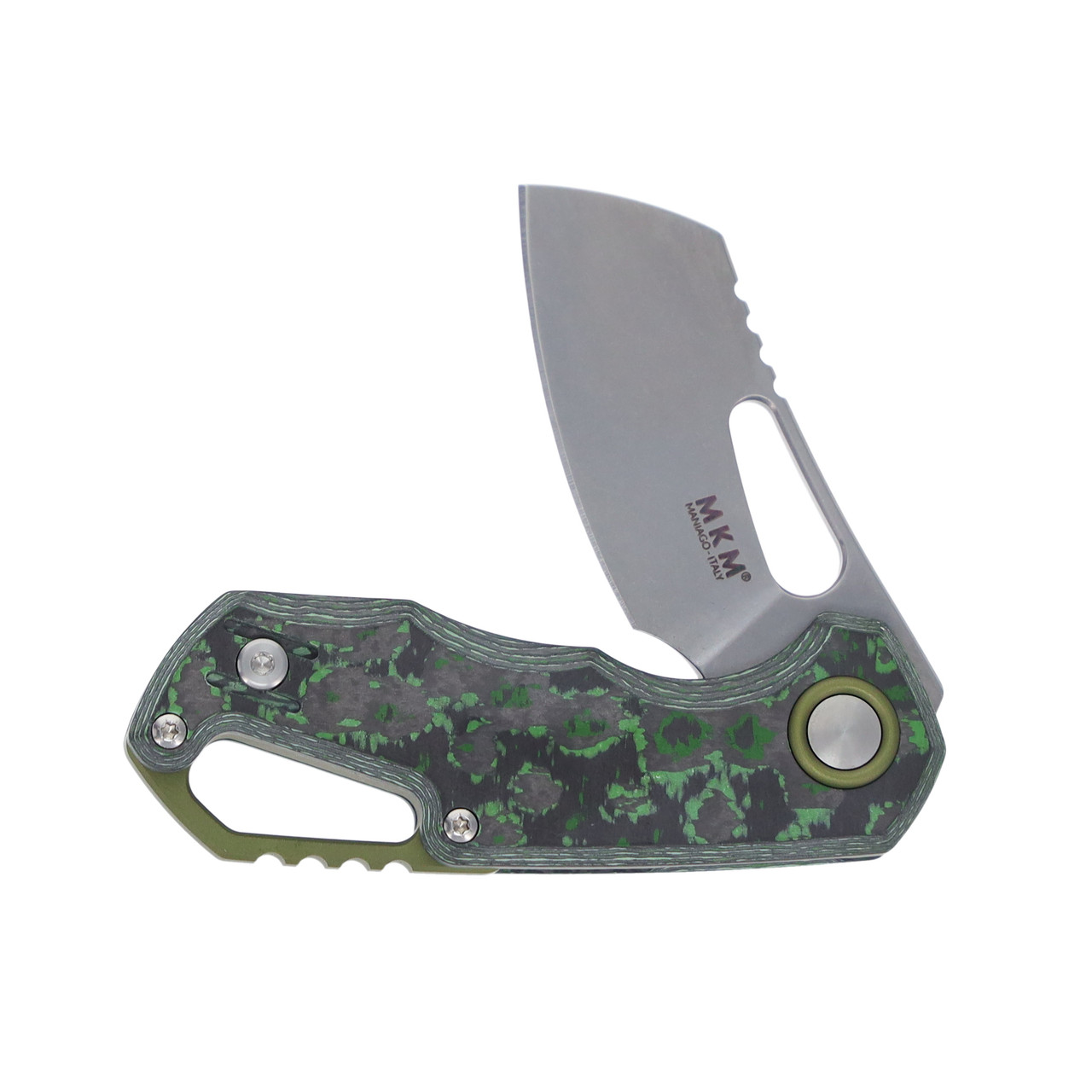 MKM Isonzo Folding Knife Jungle Flow Fat Carbon Cleaver SMKW
