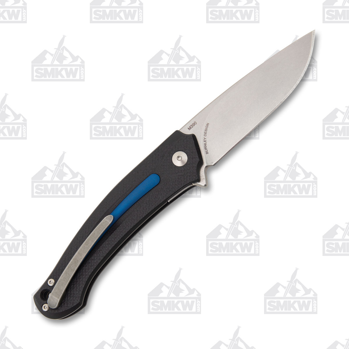 MKM SMKW Exclusive Arvenis Folding Knife Stonewash M390/Blue and